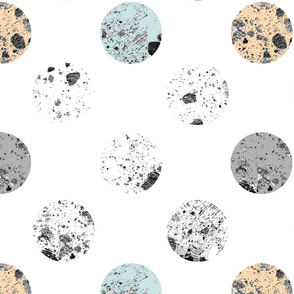 Terrazzo Polka Dots Pastel Stone Texture Large Scale