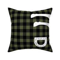 MINKY layout - You are so deerly loved - buffalo plaid (green) C20BS