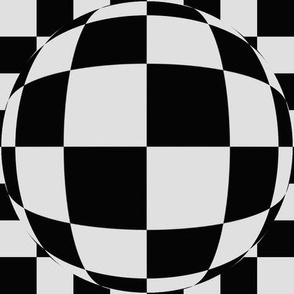 JP2 -   Bubbly Op Art Checks in Grey and Black
