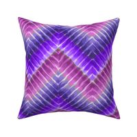 Tie Dye Chevron in Purples and Pink