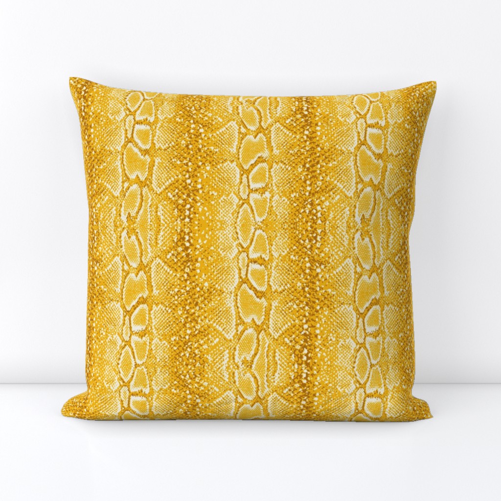 faux snake in bright yellow