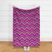 Tie Dye Chevron in Hot Pink and Purple
