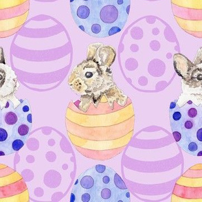 Easter Egg Bunny Rabbits Purple