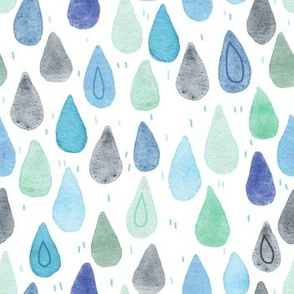 Blue Rain Drops