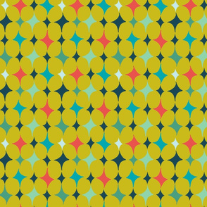 diamonds in rows on yellow-green