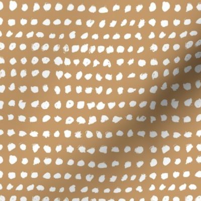 Inky spots and dots raw brush spots minimal design Scandinavian nursery neutral cinnamon white