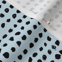 Inky spots and dots raw brush spots minimal design Scandinavian nursery neutral winter blue