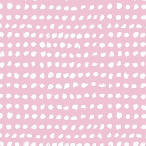 Inky spots and dots raw brush spots minimal design Scandinavian nursery neutral soft pink girls