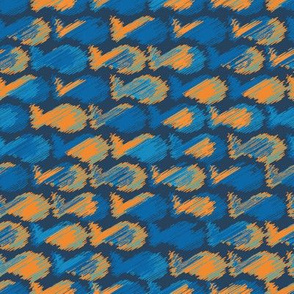 fish in blue and orange by rysunki_malunki