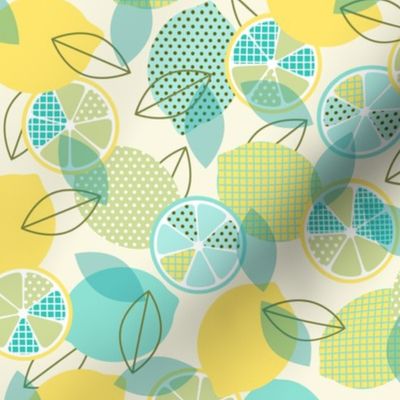 pop art lemons - mint