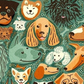 Dog Breeds Fabric, Wallpaper and Home Decor | Spoonflower