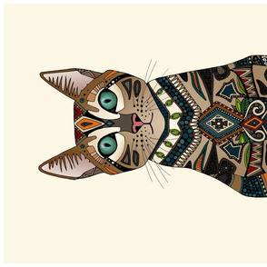 bengal cat pearl tea towel