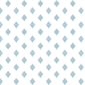 striped diamonds | blue on white