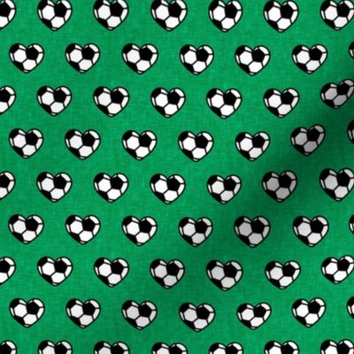(small scale) soccer ball hearts - green - LAD20