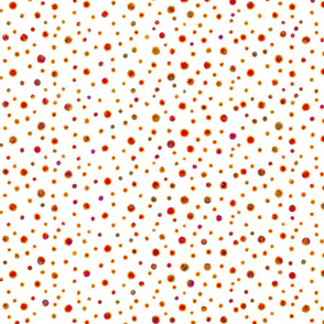 Small Red Dots on White