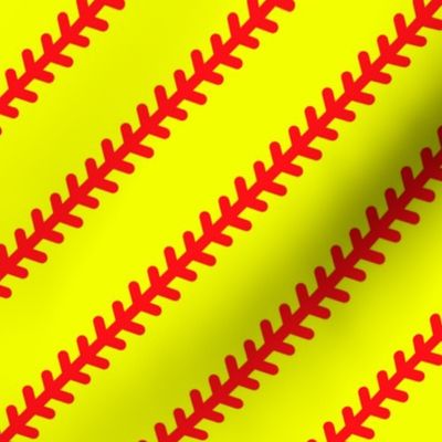 softball - softball stitch - yellow - LAD20
