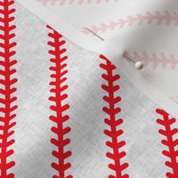 (small scale) baseball stitch - baseball - light grey - LAD20