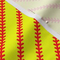 (small scale) softball - softball stitch - yellow - LAD20