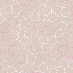 polygons on powder pink by rysunki_malunki