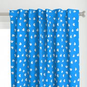 toilet paper on blue