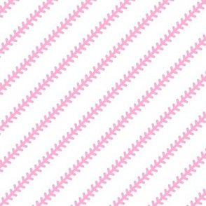 (small scale) baseball stitch (pink) - LAD20