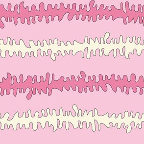 Mid-century Pink horizontal grunge stripes