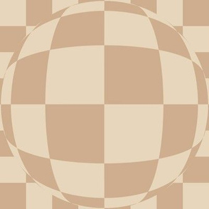 JP19  -  Large -   Checks in Tones of Warm Beige and Eggshell