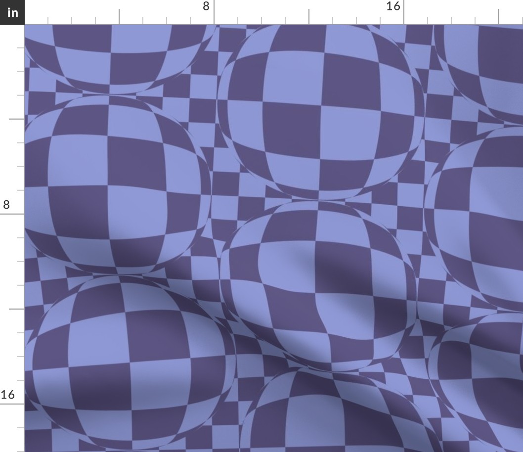 JP20 -   Bubbly Op Art Checks in Lavender and Violet