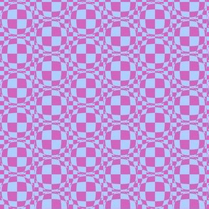 JP21 -  Small -  Bubbly Checks in Lavender and Fuchsia 