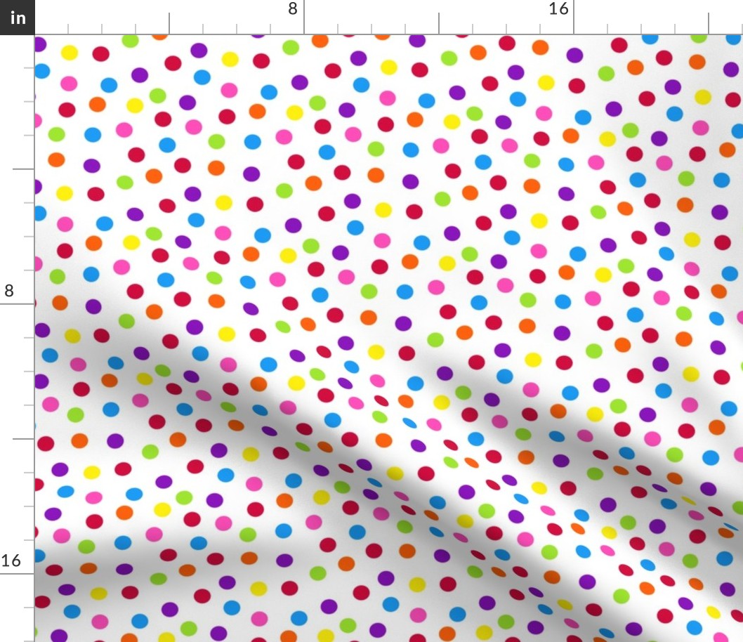 Bright Rainbow Polka Dots [medium]  || confetti circles birthday party