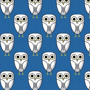 Snowy Owls Blue - Medium