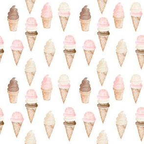 4" Neapolitan Ice Cream Cones - Summer