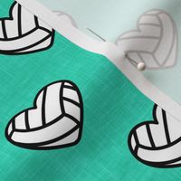 volleyball hearts - teal - LAD20