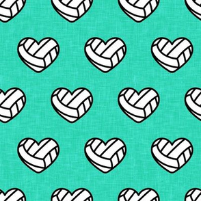 volleyball hearts - teal - LAD20