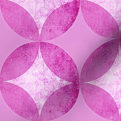  Fuchsia Mid Century Modern atomic starburst Pink Venetian Plaster, Spring Bloom, Mid century Modern style circles