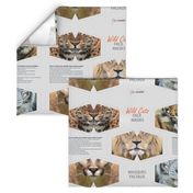 Wild Cats Cut & Sew Face Masks - lions, tiger, cougar, panther