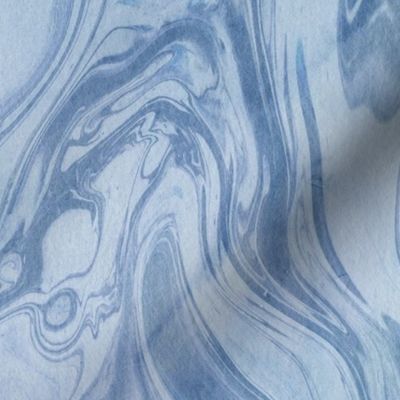 Cool blue marbling Number 1 - large scale