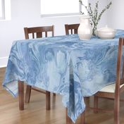 Cool blue marbling Number 1 - large scale