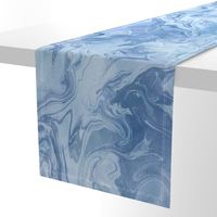 Cool blue marbling Number 1 - large scale