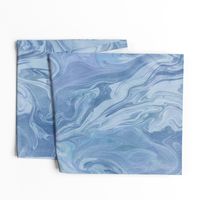 Cool blue marbling Number 1 - large scale