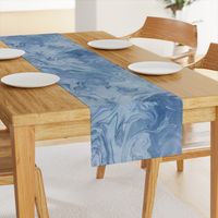 Cool blue marbling Number 1 - large scale