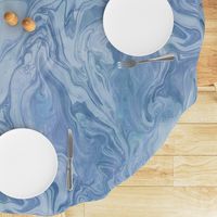 Cool blue marbling Number 1 - large scale