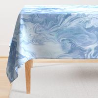 Cool blue marbling Number 1 - large scale