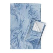 Cool blue marbling Number 1 - large scale