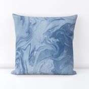 Cool blue marbling Number 1 - large scale