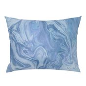 Cool blue marbling Number 1 - large scale