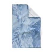 Cool blue marbling Number 1 - large scale