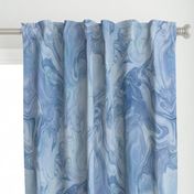 Cool blue marbling Number 1 - large scale