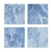 Cool blue marbling Number 1 - large scale