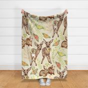 Canvas Textured Vintage Fawns 